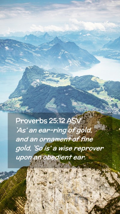 Picture 02 - Proverbs 25:12 ASV Mobile Phone Wallpaper - `As' an ear-ring of gold, and an ornament of fine - Mobile Bible Verse Wallpaper