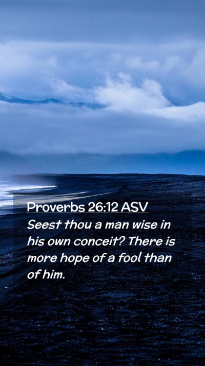 Picture 02 - Proverbs 26:12 ASV Mobile Phone Wallpaper - Seest thou a man wise in his own conceit? There - Mobile Bible Verse Wallpaper