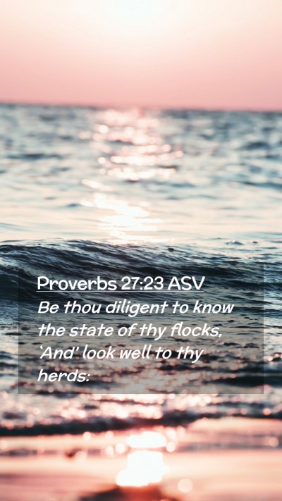 Picture 02 - Proverbs 27:23 ASV Mobile Phone Wallpaper - Be thou diligent to know the state of thy flocks, - Mobile Bible Verse Wallpaper