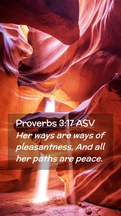 Picture 02 - Proverbs 3:17 ASV Mobile Phone Wallpaper - Her ways are ways of pleasantness, And all her - Mobile Bible Verse Wallpaper