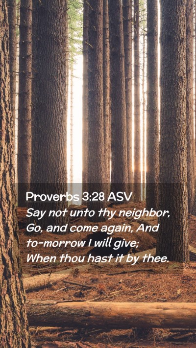 Picture 02 - Proverbs 3:28 ASV Mobile Phone Wallpaper - Say not unto thy neighbor, Go, and come again, - Mobile Bible Verse Wallpaper