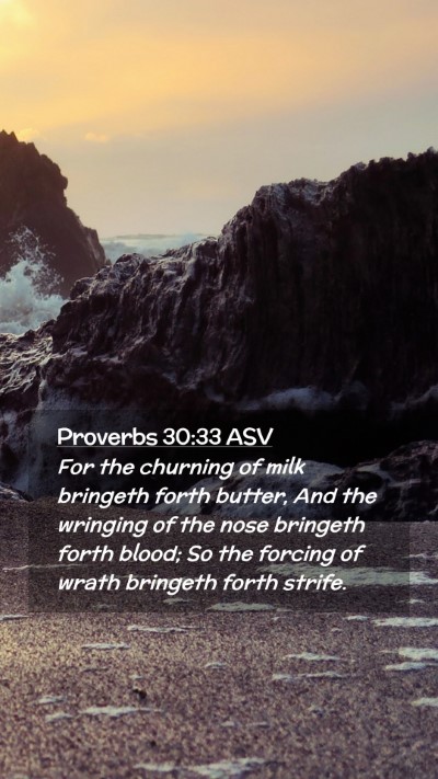 Picture 02 - Proverbs 30:33 ASV Mobile Phone Wallpaper - For the churning of milk bringeth forth butter, - Mobile Bible Verse Wallpaper
