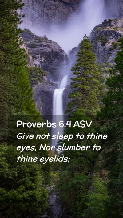 Picture 02 - Proverbs 6:4 ASV Mobile Phone Wallpaper - Give not sleep to thine eyes, Nor slumber to - Mobile Bible Verse Wallpaper