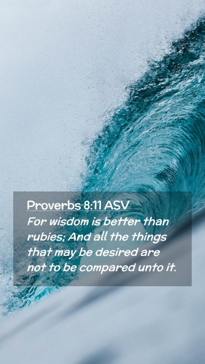 Picture 02 - Proverbs 8:11 ASV Mobile Phone Wallpaper - For wisdom is better than rubies; And all the - Mobile Bible Verse Wallpaper