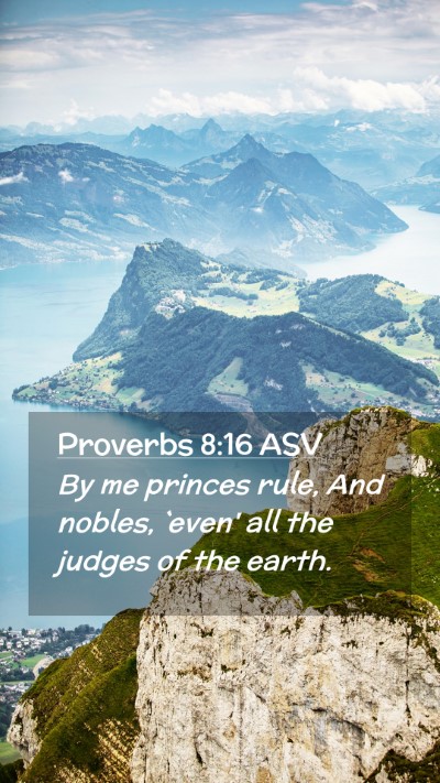 Picture 02 - Proverbs 8:16 ASV Mobile Phone Wallpaper - By me princes rule, And nobles, `even' all the - Mobile Bible Verse Wallpaper