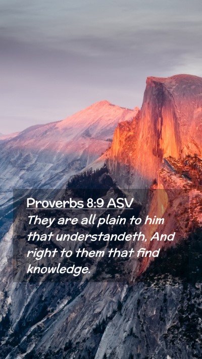 Picture 02 - Proverbs 8:9 ASV Mobile Phone Wallpaper - They are all plain to him that understandeth, And - Mobile Bible Verse Wallpaper