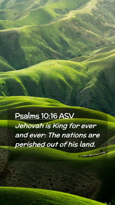 Picture 02 - Psalms 10:16 ASV Mobile Phone Wallpaper - Jehovah is King for ever and ever: The nations - Mobile Bible Verse Wallpaper