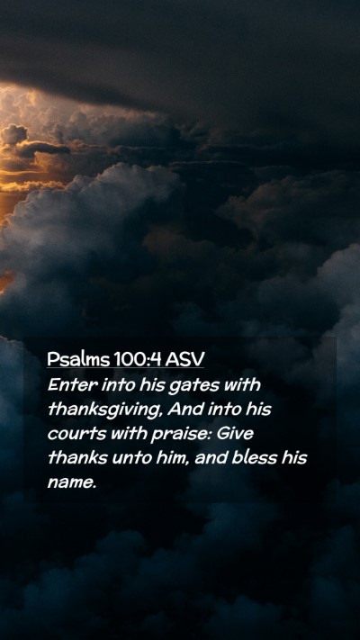 Picture 02 - Psalms 100:4 ASV Mobile Phone Wallpaper - Enter into his gates with thanksgiving, And into - Mobile Bible Verse Wallpaper