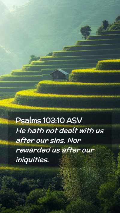 Picture 02 - Psalms 103:10 ASV Mobile Phone Wallpaper - He hath not dealt with us after our sins, Nor - Mobile Bible Verse Wallpaper