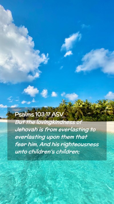Picture 02 - Psalms 103:17 ASV Mobile Phone Wallpaper - But the lovingkindness of Jehovah is from - Mobile Bible Verse Wallpaper