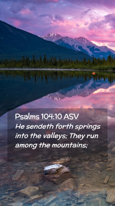 Picture 02 - Psalms 104:10 ASV Mobile Phone Wallpaper - He sendeth forth springs into the valleys; They - Mobile Bible Verse Wallpaper