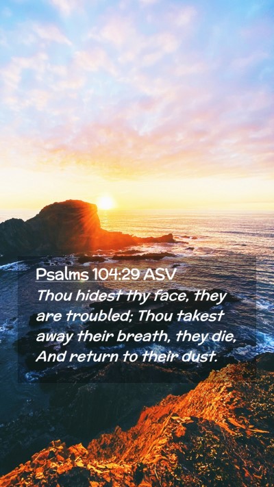 Picture 02 - Psalms 104:29 ASV Mobile Phone Wallpaper - Thou hidest thy face, they are troubled; Thou - Mobile Bible Verse Wallpaper