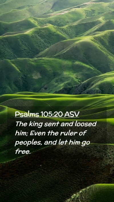 Picture 02 - Psalms 105:20 ASV Mobile Phone Wallpaper - The king sent and loosed him; Even the ruler of - Mobile Bible Verse Wallpaper