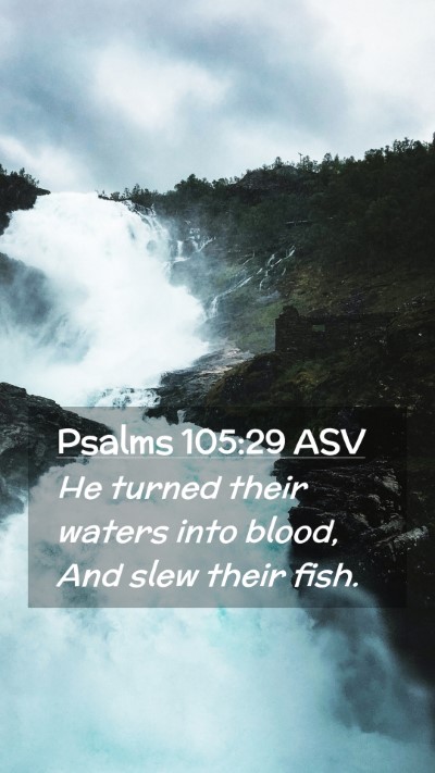 Picture 02 - Psalms 105:29 ASV Mobile Phone Wallpaper - He turned their waters into blood, And slew their - Mobile Bible Verse Wallpaper