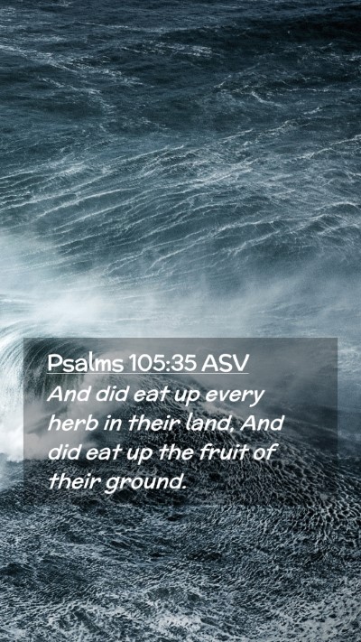 Picture 02 - Psalms 105:35 ASV Mobile Phone Wallpaper - And did eat up every herb in their land, And did - Mobile Bible Verse Wallpaper