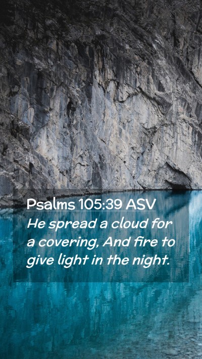 Picture 02 - Psalms 105:39 ASV Mobile Phone Wallpaper - He spread a cloud for a covering, And fire to - Mobile Bible Verse Wallpaper