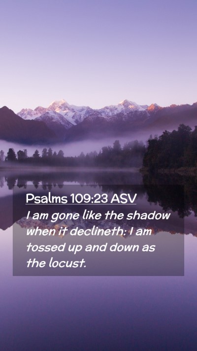 Picture 02 - Psalms 109:23 ASV Mobile Phone Wallpaper - I am gone like the shadow when it declineth: I am - Mobile Bible Verse Wallpaper