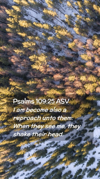 Picture 02 - Psalms 109:25 ASV Mobile Phone Wallpaper - I am become also a reproach unto them: When they - Mobile Bible Verse Wallpaper