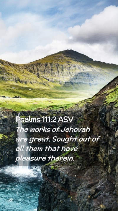 Picture 02 - Psalms 111:2 ASV Mobile Phone Wallpaper - The works of Jehovah are great, Sought out of all - Mobile Bible Verse Wallpaper