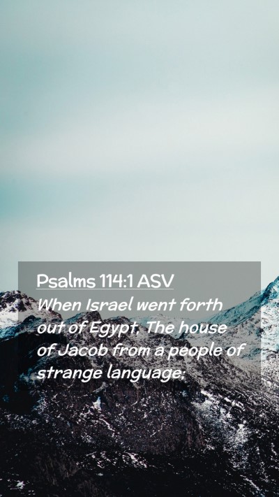 Picture 02 - Psalms 114:1 ASV Mobile Phone Wallpaper - When Israel went forth out of Egypt, The house of - Mobile Bible Verse Wallpaper
