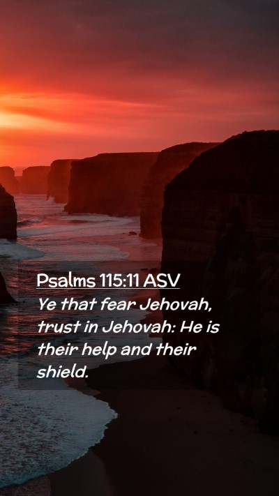 Picture 02 - Psalms 115:11 ASV Mobile Phone Wallpaper - Ye that fear Jehovah, trust in Jehovah: He is - Mobile Bible Verse Wallpaper