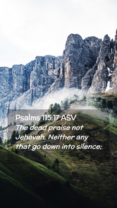 Picture 02 - Psalms 115:17 ASV Mobile Phone Wallpaper - The dead praise not Jehovah, Neither any that go - Mobile Bible Verse Wallpaper