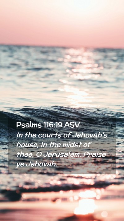 Picture 02 - Psalms 116:19 ASV Mobile Phone Wallpaper - In the courts of Jehovah's house, In the midst of - Mobile Bible Verse Wallpaper