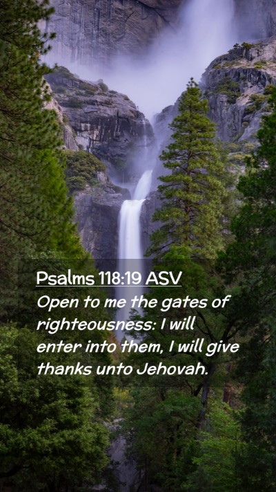 Picture 02 - Psalms 118:19 ASV Mobile Phone Wallpaper - Open to me the gates of righteousness: I will - Mobile Bible Verse Wallpaper