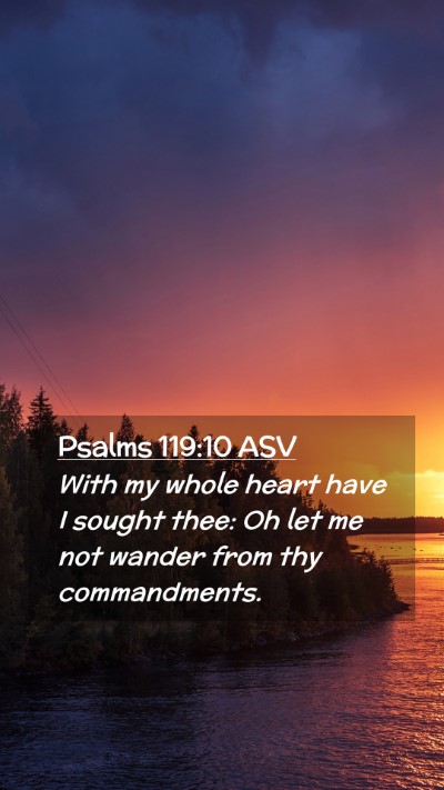 Picture 02 - Psalms 119:10 ASV Mobile Phone Wallpaper - With my whole heart have I sought thee: Oh let me - Mobile Bible Verse Wallpaper