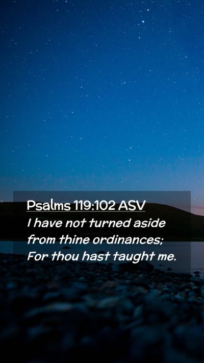 Picture 02 - Psalms 119:102 ASV Mobile Phone Wallpaper - I have not turned aside from thine ordinances; - Mobile Bible Verse Wallpaper