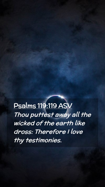 Picture 02 - Psalms 119:119 ASV Mobile Phone Wallpaper - Thou puttest away all the wicked of the earth - Mobile Bible Verse Wallpaper