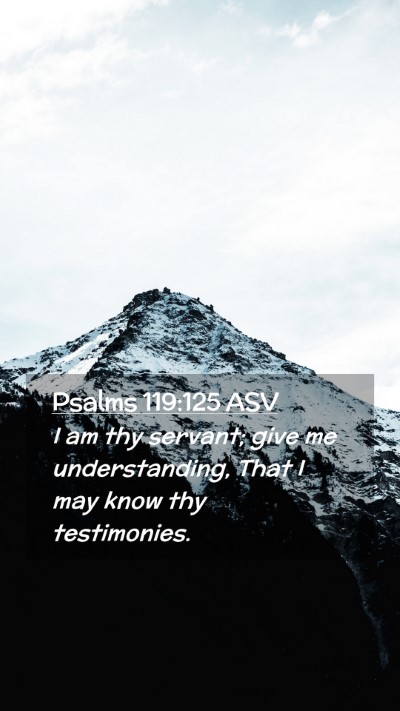 Picture 02 - Psalms 119:125 ASV Mobile Phone Wallpaper - I am thy servant; give me understanding, That I - Mobile Bible Verse Wallpaper