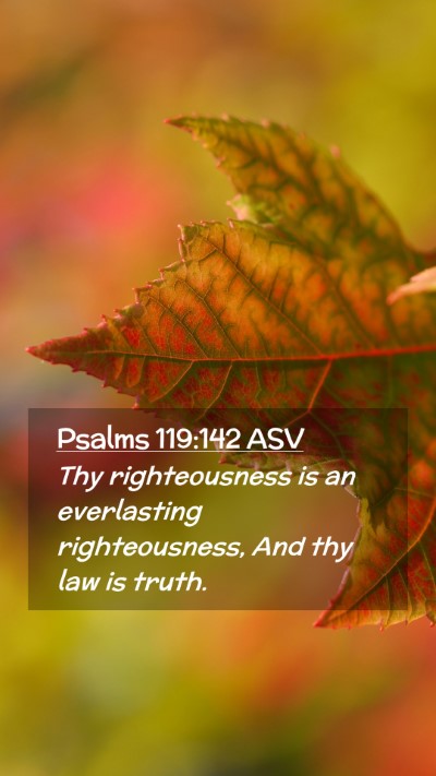 Picture 02 - Psalms 119:142 ASV Mobile Phone Wallpaper - Thy righteousness is an everlasting - Mobile Bible Verse Wallpaper