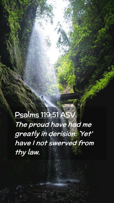 Picture 02 - Psalms 119:51 ASV Mobile Phone Wallpaper - The proud have had me greatly in derision: `Yet' - Mobile Bible Verse Wallpaper
