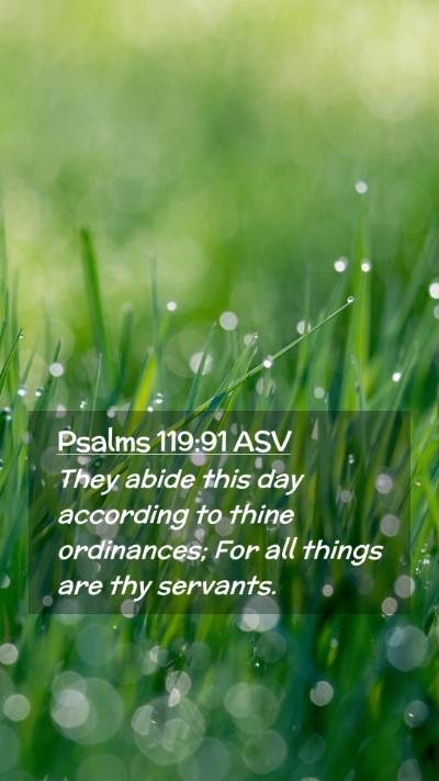 Picture 02 - Psalms 119:91 ASV Mobile Phone Wallpaper - They abide this day according to thine - Mobile Bible Verse Wallpaper