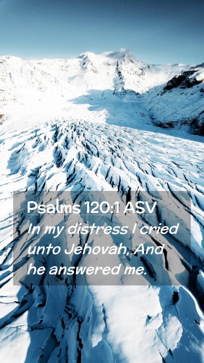 Picture 02 - Psalms 120:1 ASV Mobile Phone Wallpaper - In my distress I cried unto Jehovah, And he - Mobile Bible Verse Wallpaper