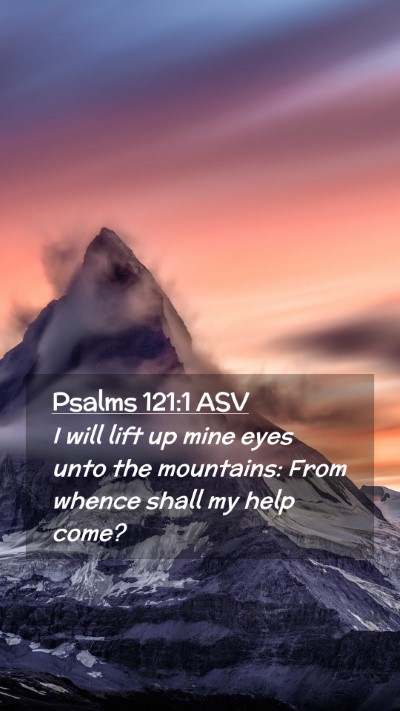 Picture 02 - Psalms 121:1 ASV Mobile Phone Wallpaper - I will lift up mine eyes unto the mountains: From - Mobile Bible Verse Wallpaper
