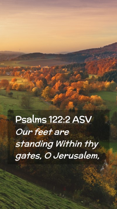 Picture 02 - Psalms 122:2 ASV Mobile Phone Wallpaper - Our feet are standing Within thy gates, O - Mobile Bible Verse Wallpaper
