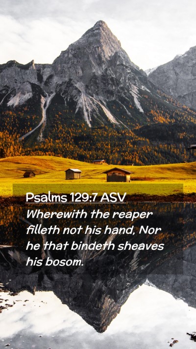 Picture 02 - Psalms 129:7 ASV Mobile Phone Wallpaper - Wherewith the reaper filleth not his hand, Nor he - Mobile Bible Verse Wallpaper