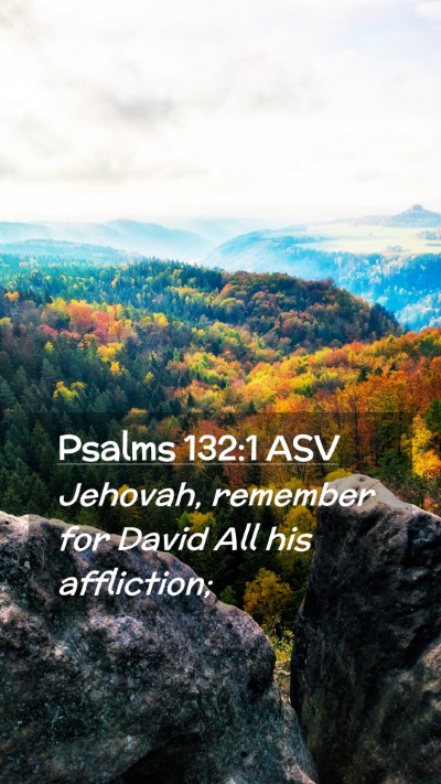 Picture 02 - Psalms 132:1 ASV Mobile Phone Wallpaper - Jehovah, remember for David All his - Mobile Bible Verse Wallpaper