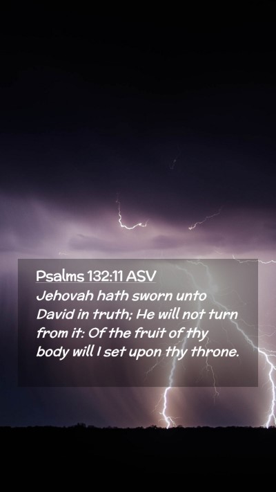 Picture 02 - Psalms 132:11 ASV Mobile Phone Wallpaper - Jehovah hath sworn unto David in truth; He will - Mobile Bible Verse Wallpaper