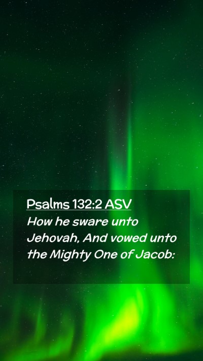 Picture 02 - Psalms 132:2 ASV Mobile Phone Wallpaper - How he sware unto Jehovah, And vowed unto the - Mobile Bible Verse Wallpaper