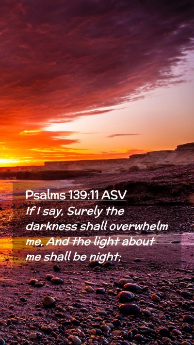 Picture 02 - Psalms 139:11 ASV Mobile Phone Wallpaper - If I say, Surely the darkness shall overwhelm me, - Mobile Bible Verse Wallpaper