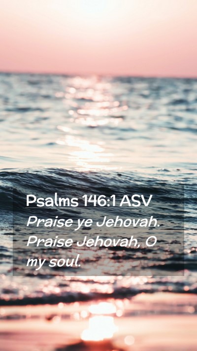 Picture 02 - Psalms 146:1 ASV Mobile Phone Wallpaper - Praise ye Jehovah. Praise Jehovah, O my - Mobile Bible Verse Wallpaper