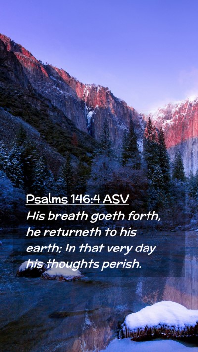 Picture 02 - Psalms 146:4 ASV Mobile Phone Wallpaper - His breath goeth forth, he returneth to his - Mobile Bible Verse Wallpaper