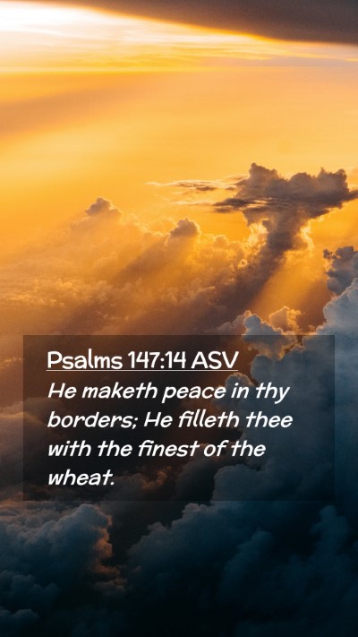 Picture 02 - Psalms 147:14 ASV Mobile Phone Wallpaper - He maketh peace in thy borders; He filleth thee - Mobile Bible Verse Wallpaper