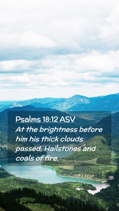 Picture 02 - Psalms 18:12 ASV Mobile Phone Wallpaper - At the brightness before him his thick clouds - Mobile Bible Verse Wallpaper
