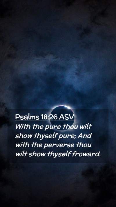 Picture 02 - Psalms 18:26 ASV Mobile Phone Wallpaper - With the pure thou wilt show thyself pure; And - Mobile Bible Verse Wallpaper
