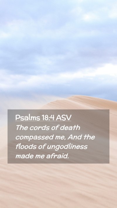 Picture 02 - Psalms 18:4 ASV Mobile Phone Wallpaper - The cords of death compassed me, And the floods - Mobile Bible Verse Wallpaper