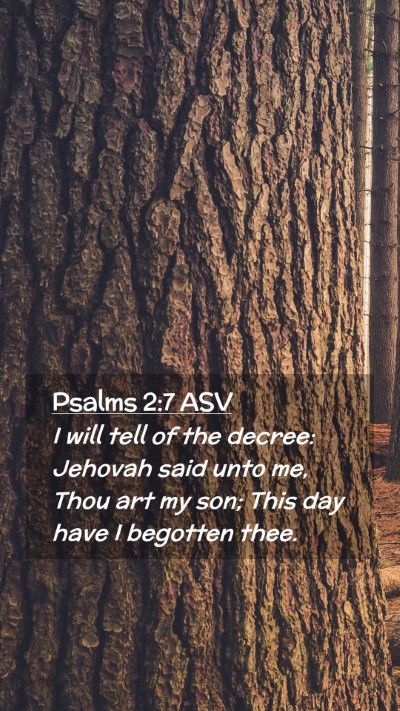 Picture 02 - Psalms 2:7 ASV Mobile Phone Wallpaper - I will tell of the decree: Jehovah said unto me, - Mobile Bible Verse Wallpaper